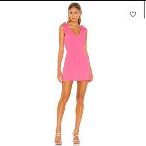 Amanda Uprichard Allora Dress in Shocking Pink